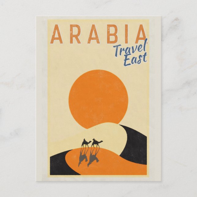 Carte Postale Arabie vintage Voyage Est (Devant)