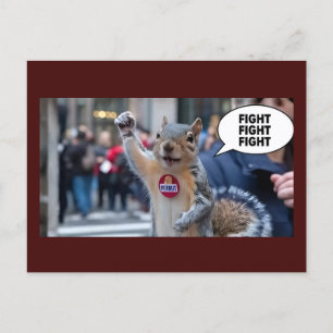 Carte Postale Arachide l'écureuil Noël amusant conservateur