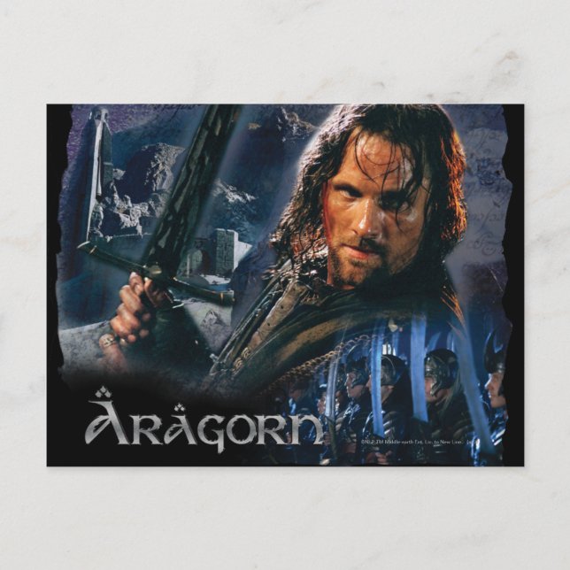 Carte Postale Aragorn Avec Armée (Devant)