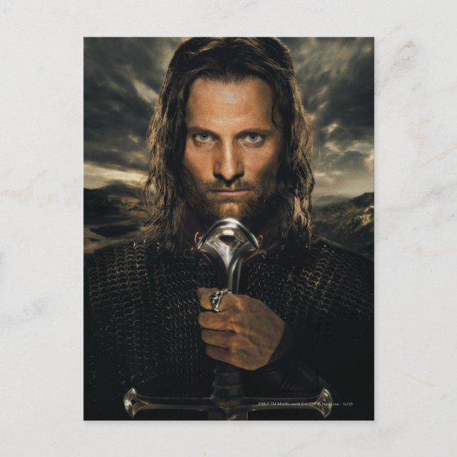 Carte Postale Aragorn épée vers le bas (Devant)