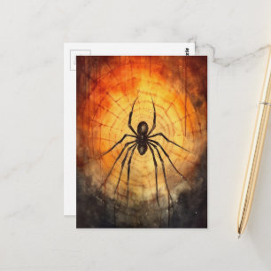 Carte Postale Araignée à l'aquarelle 