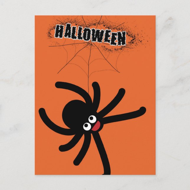 Carte Postale araignée d'halloween (Devant)