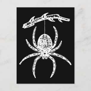 Carte Postale Araignée Gothique Suspendue De Branche