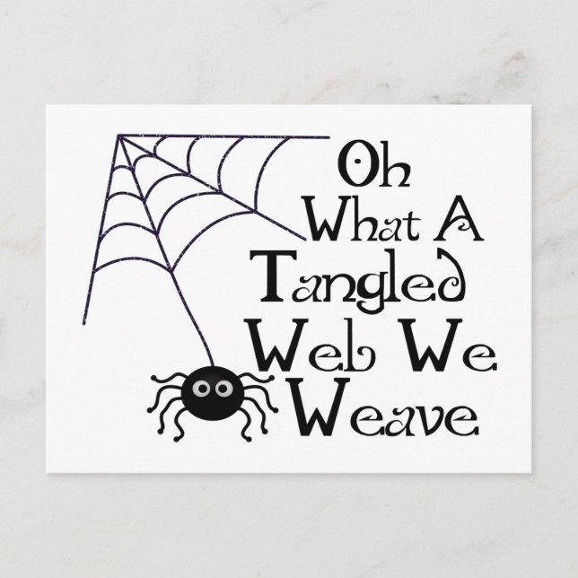 Carte Postale Araignée Web en bande (Devant)