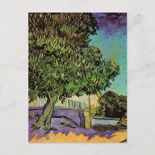 Carte Postale Arbre à châtaignes en fleurs par Vincent van Gogh (Devant)