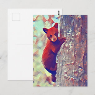 Carte Postale Arbre à escalade d'ours