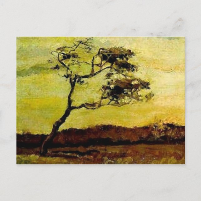 Carte Postale Arbre à vent (F10) Van Gogh Art (Devant)