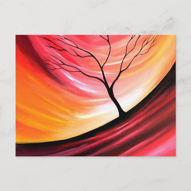 Carte Postale Arbre Abstrait - Art Moderne (Devant)