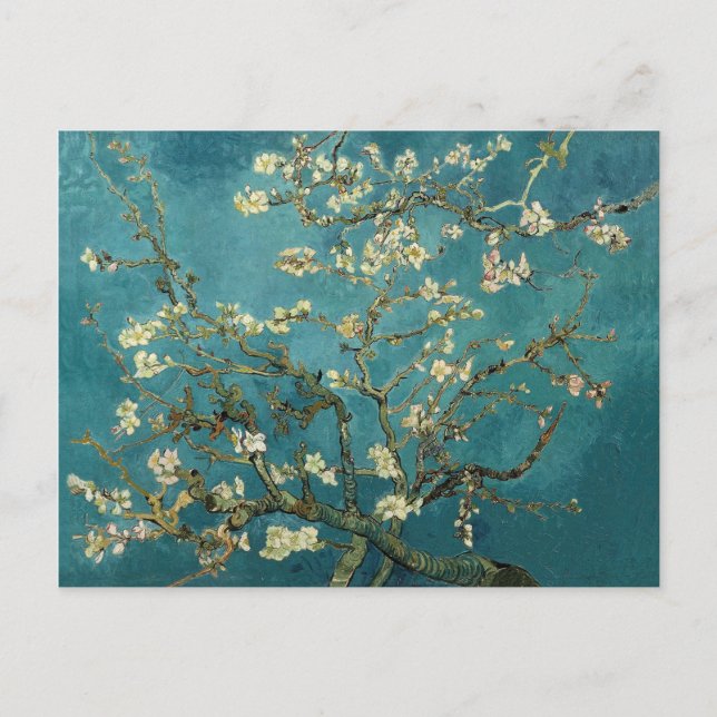 Carte Postale Arbre amandier florissant (1890) par Van Gogh (Devant)