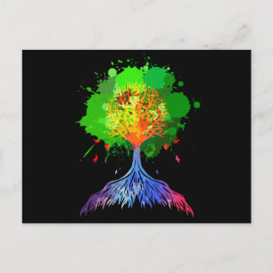 Carte Postale Arbre arc-en-ciel