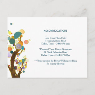 Carte Postale Arbre Art Turquoise Mariage Logement Boîtier