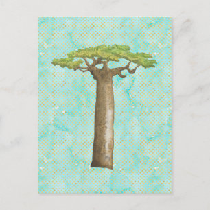 Carte Postale Arbre Baobab aquarelle 