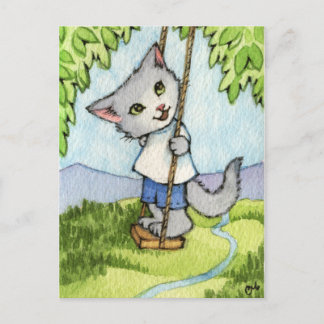 Carte Postale Arbre - Belle Chat Art