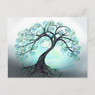 Carte postale Arbre bleu