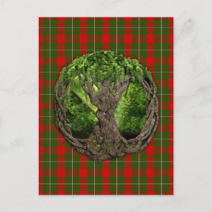 Carte Postale Arbre Celtique De La Vie Et Clan MacGregor Tartan