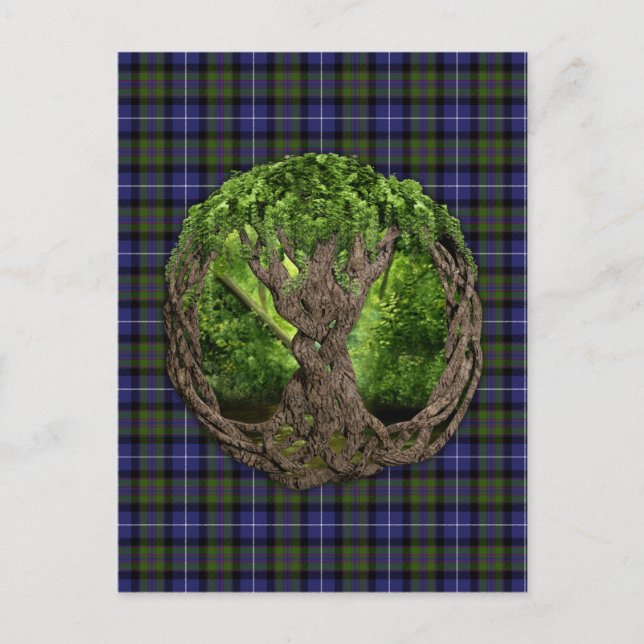 Carte Postale Arbre Celtique De Vie Highland Pride De L'Écosse (Devant)