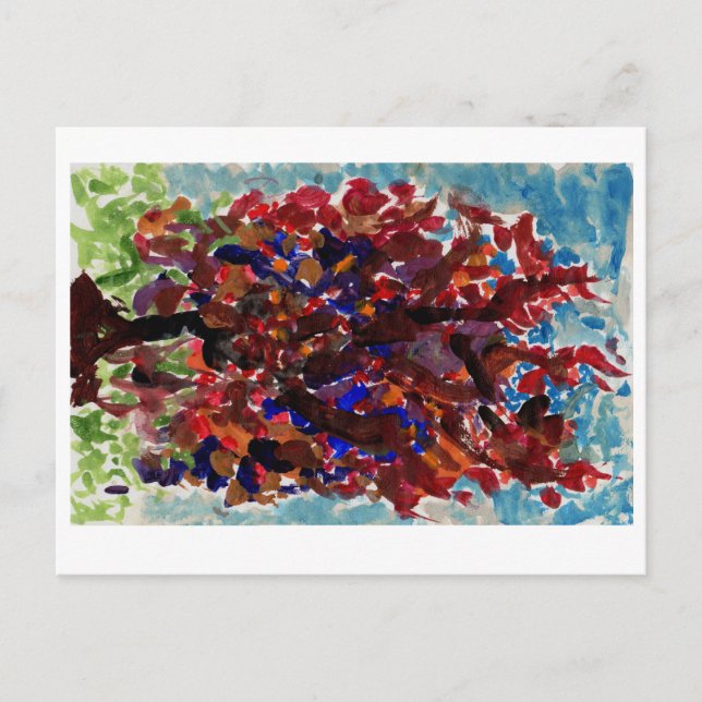 Carte postale Arbre coloré (Devant)