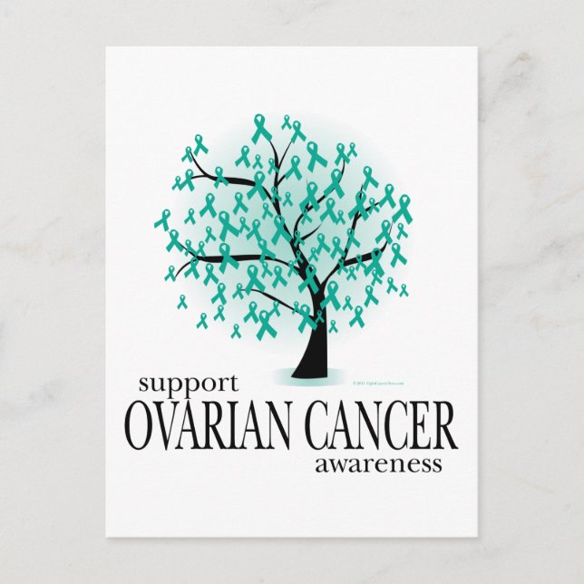 Carte Postale Arbre de cancer de l'ovaire (Devant)