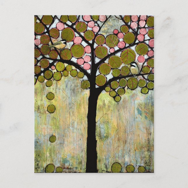 Carte postale Arbre de chickadee (Devant)