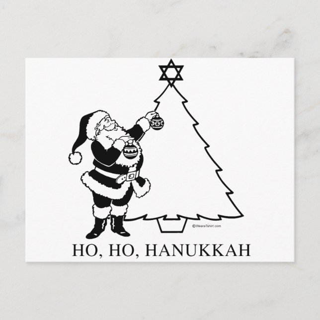 CARTE POSTALE ARBRE DE CHRISTMUKKAH (Devant)