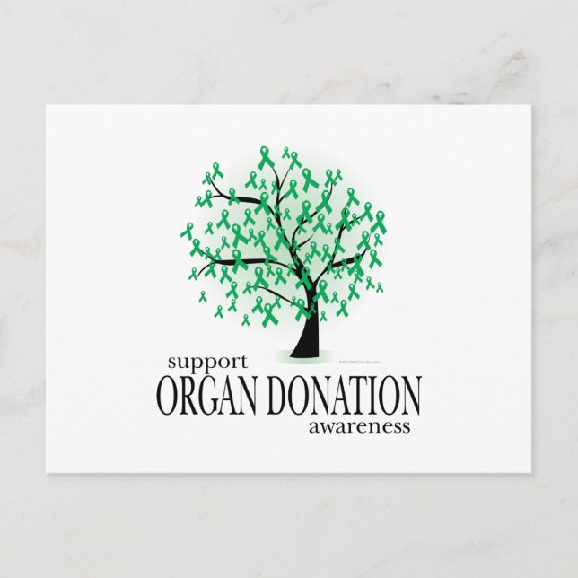 Carte Postale Arbre de don d'organes (Devant)