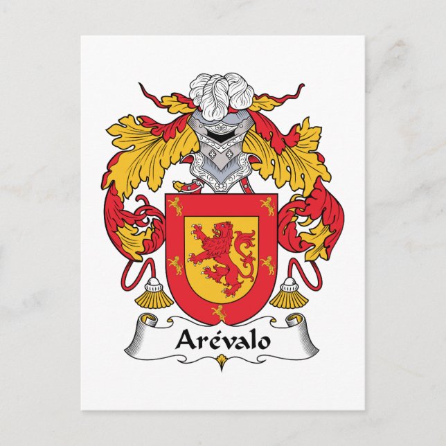 Carte Postale Arbre de la famille Arevalo (Devant)