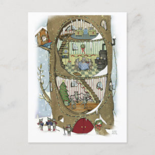 Carte postale Arbre de la souris de Noël