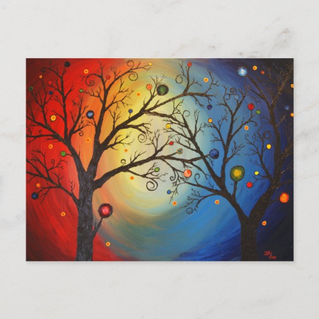 Carte Postale Arbre de lumières (Devant)