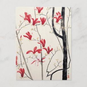 Carte Postale Arbre de Magnolia par Kobayashi Kokei, Nature Vint
