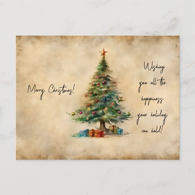 Carte Postale Arbre de Noël (Devant)