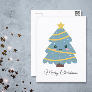 Carte postale Arbre de Noël mignonne