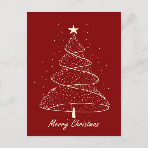 Carte Postale Arbre de Noël minimaliste moderne