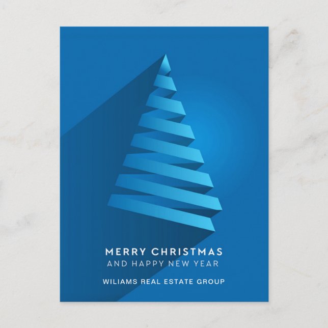Carte Postale Arbre de Noël moderne Accueil d'entreprise P de va (Devant)