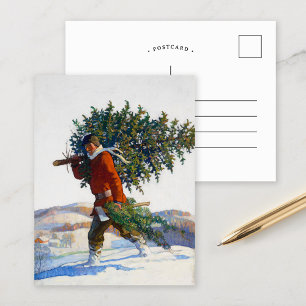 Carte Postale Arbre de Noël   N.C. Wyeth
