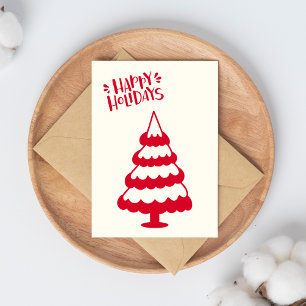 Carte postale Arbre de Noël Rouge mou