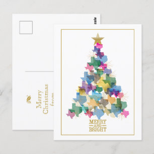 Carte Postale Arbre de Noël rustique du Texas