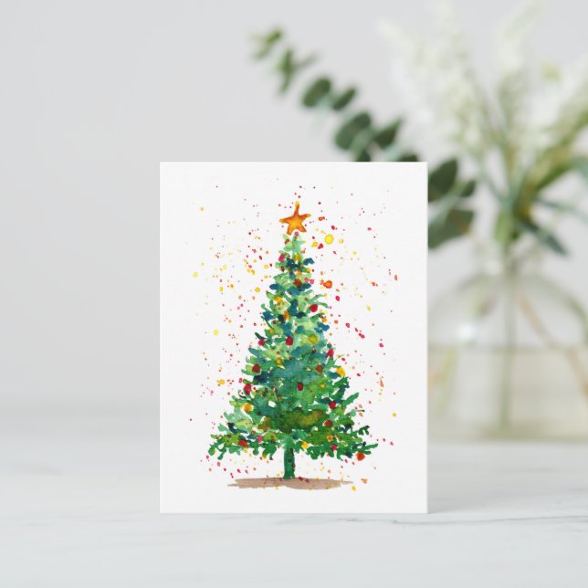 Carte Postale Arbre de Noël vert Waterton (Debout devant)
