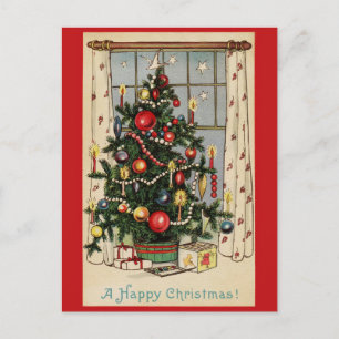 Carte Postale Arbre de Noël Vintage