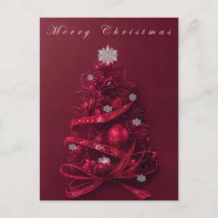 Carte Postale Arbre de Noël Whimsical en Bourgogne