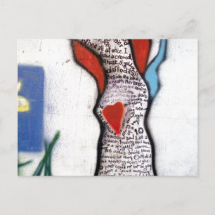 Carte Postale Arbre de poème de Wordsworth Graffiti