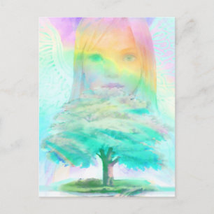 Carte Postale Arbre de vie Angel lumière