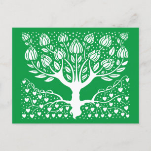 Carte Postale Arbre de vie Boho Nouveau