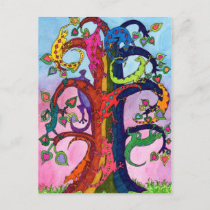 Carte Postale Arbre de vie de Gecko