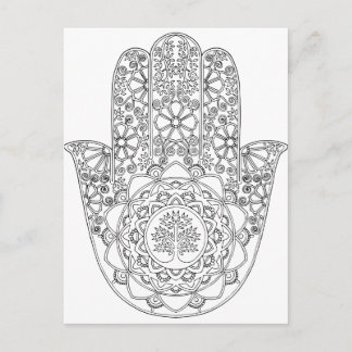 Carte Postale Arbre de vie de Hamsa