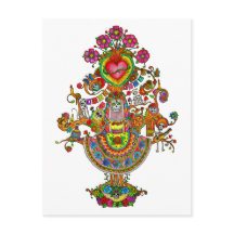 Carte postale Arbre de vie Dia de Muertos
