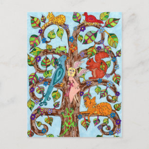 Carte Postale Arbre de vie printanière