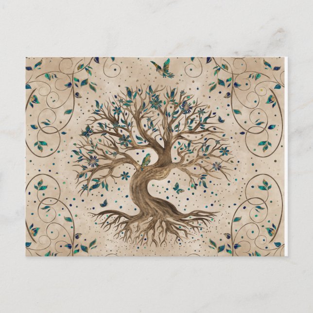 Carte Postale Arbre de vie - Yggdrasil (Devant)