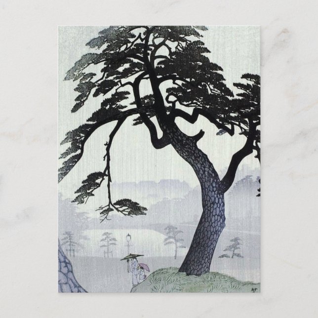 Carte Postale Arbre japonais vintage (Devant)