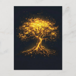Carte Postale Arbre lumineux de la vie - Mystique et Enchantant