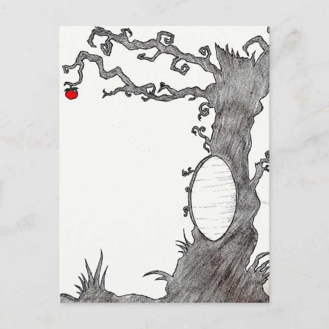 Carte Postale Arbre magique du blanc de neige (Devant)